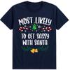 100 Quotes Most Likely to Christmas T Shirt, Christmas Family Matching Shirt, Sarcastic Funny Christmas Outfit, Xmas Pajamas Adult Navy 4XLarge view 3