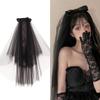 MODODO Wedding Photography Bride Long Veil with Ribbon Bowknot Engagement Headdress view 2