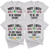 100 Quotes Most Likely to Christmas T Shirt, Christmas Family Matching Shirt, Sarcastic Funny Christmas Outfit, Xmas Pajamas Adult Heather Light Gray Large view 1