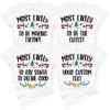 100 Quotes Most Likely to Christmas T Shirt, Christmas Family Matching Shirt, Sarcastic Funny Christmas Outfit, Xmas Pajamas Adult White 4XLarge view 1