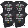 100 Quotes Most Likely to Christmas T Shirt, Christmas Family Matching Shirt, Sarcastic Funny Christmas Outfit, Xmas Pajamas Adult Heather Dark Gray XXLarge view 1