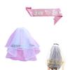 Bride Veil Sash Bridal Head Covering Wedding Hair Scarf White Wedding Veil Headscarf Mantilla White view 2