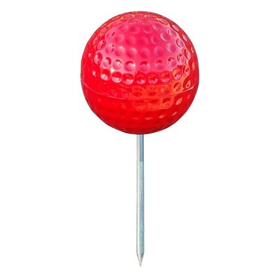 Sandbaggy Plastic Tee Markers for Golf Course (UV Resistant) - Steel Spike - Safety Caps Included (36, Red)