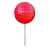 Sandbaggy Plastic Tee Markers for Golf Course (UV Resistant) - Steel Spike - Safety Caps Included (36, Red) view 1