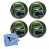 Bowlerstore Products EPCO Candlepin Bowling Balls - Urethane - Lime Green, White & Navy (4 1/2 inch- 2lbs. 7oz.) 4 Balls