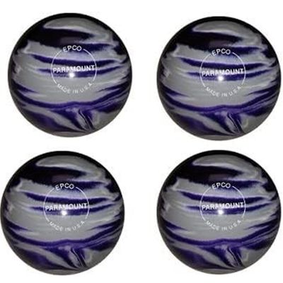 Bowlerstore Products EPCO Candlepin Bowling Balls - Marbleized - Purple, Grey & White (4 1/2 inch- 2lbs. 5oz.) 4 Balls