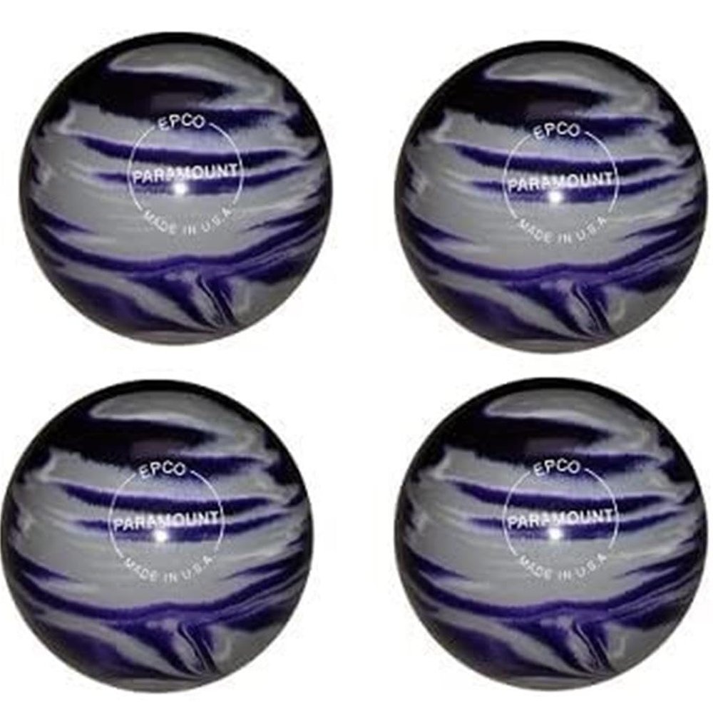 Bowlerstore Products EPCO Candlepin Bowling Balls - Marbleized - Purple, Grey & White (4 1/2 inch- 2lbs. 5oz.) 4 Balls