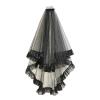 Wedding Lace Veil Bride Tulle with Pleated Trim Halloween Party Photography Veil view 1