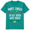 100 Quotes Most Likely to Christmas T Shirt, Christmas Family Matching Shirt, Sarcastic Funny Christmas Outfit, Xmas Pajamas Adult Kelly Green 3XLarge view 3