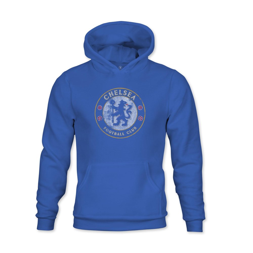 1863FC Kids Soccer Team Color Badge Football Club Youth Fleece Pullover Hoodie - Youth (US, Alpha, Small, Regular, Regular, Royal Blue, Chelsea)