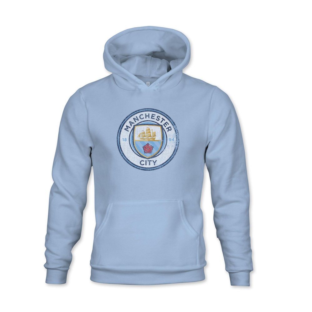 1863FC Kids Soccer Team Color Badge Football Club Youth Fleece Pullover Hoodie - Youth (US, Alpha, Large, Regular, Regular, Sky Blue, Manchester City)