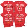 100 Quotes Most Likely to Christmas T Shirt, Christmas Family Matching Shirt, Sarcastic Funny Christmas Outfit, Xmas Pajamas Adult Red 3XLarge view 1