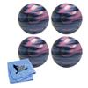 Bowlerstore Products EPCO Candlepin Bowling Balls - Marbleized - Navy, Light Blue & Pink (4 1/2 inch- 2lbs. 7oz.) 4 Balls view 1