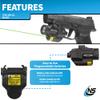 Nightstick TCM-365-GL Subcompact Handgun Light w/Green Laser, Sig Sauer P365 Models - 1 CR123 - Black view 4