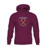 1863FC Kids Soccer Team Color Badge Football Club Youth Fleece Pullover Hoodie - Youth (US, Alpha, X-Large, Regular, Regular, Maroon, West Ham United) view 1