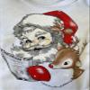 Infant Baby Christmas Outfit 100% Cotton 3-Piece Long-Sleeve Santa Bodysuit Pants and Hat Set Newborn Baby Boy Girl Clothes view 3