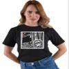 X-Large Black Mens Bigfoot Selfie with Santa Funny Christmas Sasquatch T-Shirt view 2