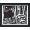X-Large Black Mens Bigfoot Selfie with Santa Funny Christmas Sasquatch T-Shirt view 4