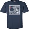 3X-Large Navy Blue Mens Bigfoot Selfie with Santa Funny Christmas Sasquatch T-Shirt view 2