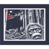 3X-Large Navy Blue Mens Bigfoot Selfie with Santa Funny Christmas Sasquatch T-Shirt view 4