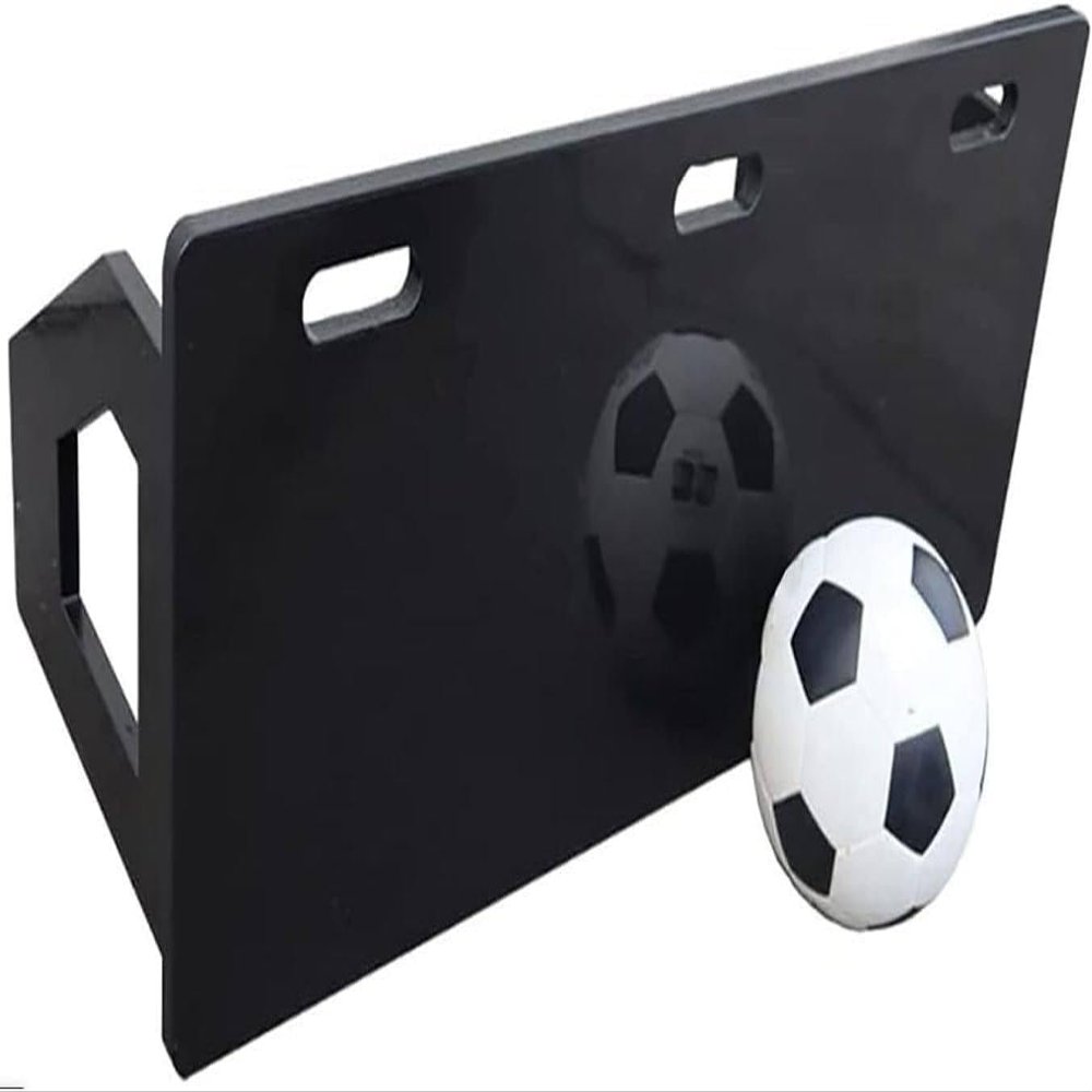 Soccer Rebounder Board Soccer Wall Kick Back Trainer with 2 Rebound Angles, Stability, and Durability - Soccer Training Equipment for Ball Passing and Bounce Back Training,Black