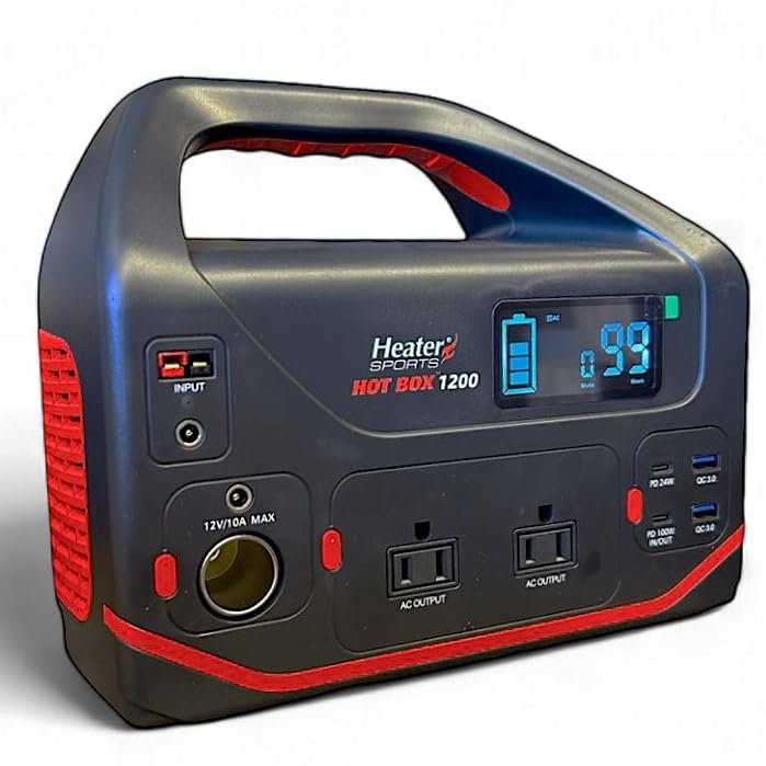 Heater Sports Hot Box 1200 Portable Power Supply to Supply Power to Select Pitching Machines for Up to 1.5 Hours, or 4 Hours, or 8 Hours Run Time