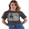 Medium Heather Black Mens Bigfoot Selfie with Santa Funny Christmas Sasquatch T-Shirt view 3