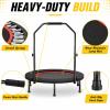 Trampoline, Portable Foldable Trampoline in-Home Mini Rebounder, Exercise Trampoline for Adults, 40" Max Load 330lbs (40" Black Adjustable Foam Handle) view 4