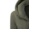 Women Fleece Jacket Plus Size Fashion Casual Zipper Collar Loose Long Sleeve Solid Color Plush Hooded Coat Zip Up Jackets For Women Multi Xxl view 2