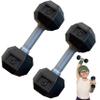2 Pcs Dumbbells for Baby Mini 1.8x4.7 In Silicone Hand Weight Lifting Set for Fitness Exercise Funny Sport Toys for Toddlers (Black), Baby Dumbbell Toy view 1