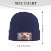 Beanie Hat Cute Pig Beanie Knitted Hat for Women Men Warm Winter Hat Knit Hat Navy Blue view 2