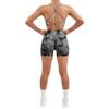 SUUKSESS Women Seamless 2 piece Workout Sets Strappy Padded Sports Bra Booty High Waisted Shorts Outfits (Black Grey,XS) view 2