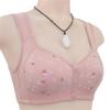 Daisy Bras for Older Women No Underwire Front Closure Snap Comfort Senior Wireless Snap Closing Bra Pink 44C view 2