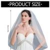 MODODO Wedding Veil with Hair Comb Engagement Event Bride Veil Wedding Dress Headpiece view 3