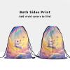 Colorful Rainbow Gymnastics Grip Bag Lovely Cat Drawstring Grip Bag for Gymnast Sky Cloud Gym Pouch Bags view 3