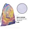 Colorful Rainbow Gymnastics Grip Bag Lovely Cat Drawstring Grip Bag for Gymnast Sky Cloud Gym Pouch Bags view 4
