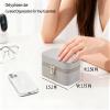 Betviv Premium Gray Travel Jewelry Case Bulk of 4 - Small Sophisticated Travel Jewelry Box Set for Women & Men, Compact Holder for Earrings, Rings, Minimalist Style, Perfect for Business Travel view 2