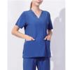 Dressnu Scrubs Set Nurse Suit Thin Spring and Summer Stretchy Quick Drying Overalls Pink M view 2