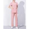 Dressnu Scrubs Set Nurse Suit Thin Spring and Summer Stretchy Quick Drying Overalls Pink M view 3