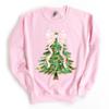Christmas Tree Bow Shirt, Christmas Sweatshirt for Women, Christmas Tree Tshirt, Christmas Coquette Christmas Shirt view 1