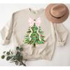 Christmas Tree Bow Shirt, Christmas Sweatshirt for Women, Christmas Tree Tshirt, Christmas Coquette Christmas Shirt view 2