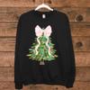 Christmas Tree Bow Shirt, Christmas Sweatshirt for Women, Christmas Tree Tshirt, Christmas Coquette Christmas Shirt view 4