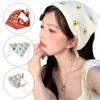 MODODO Hair Scarf Knitted for Girl Halloween Creative Bandana Floral Birthday Gift view 2