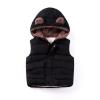 Toddler Baby Girls Boys Bear Ear Hooded Denim Waistcoat Jacket Boys Girls Kids Thicken Warm Winter Vest 2-6 Years URE29 view 3