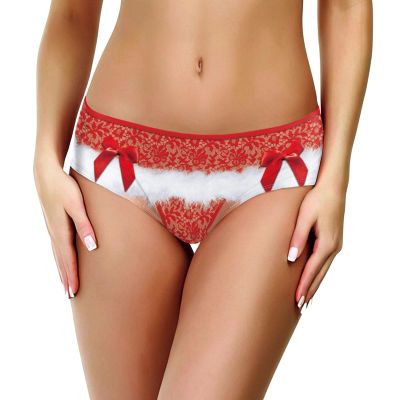 Christmas Sexy Panties for Women Naughty Slutty with Words Santa Hipster Underwear Holiday Soft Boxer Briefs Sexy Panties for Women