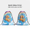 Watercolor Dog Gymnastics Grip Bag Cute Puppy Grip Bags for Gymnasts Blue Waterproof Drawstring Grip Bags view 3