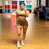 SUUKSESS Women Seamless 2 piece Workout Sets Strappy Padded Sports Bra Booty High Waisted Shorts Outfits (Dark Coffee,XS) view 3