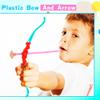 Restroma 12 Pack Kids Bow and Arrow Mini Bow Arrow Toy Plastic Archery Shooter Game for Boys Girls Outdoor Sport Fun Game Birthday Gifts view 4