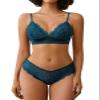 Avidlove Women Lingerie Set Lace Bralette and Panty Set Strappy Lace LingerieBlue Green,XL view 1