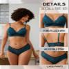 Avidlove Women Lingerie Set Lace Bralette and Panty Set Strappy Lace LingerieBlue Green,XL view 2